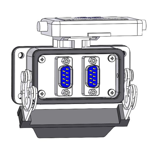 Mencom DB09M-2-10LS Panel Interface Connector with, 2 x 9 pin D-Sub Male to Male, in a 10 housing DB09M-2-10LS on Powermatic Associates