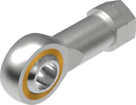 Festo 9264 rod eye SGS-M20X1,5 With hexagonal nut, for spherical swivelling cylinder mounting (piston rod side) as per DIN ISO 8139. Size: M20x1,5, Based on the standard: ISO 12240-4, Corrosion resistance classification CRC: 1 - Low corrosion stress, Ambient tempera 9264 on Powermatic Associates