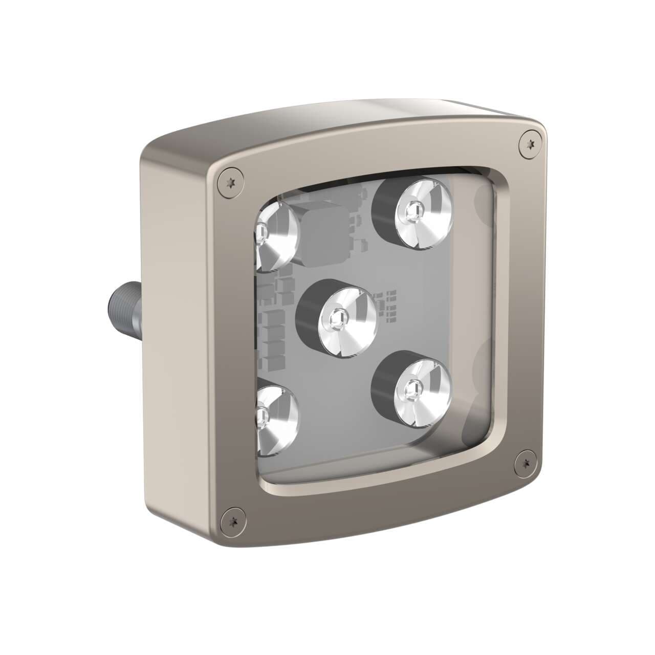 Banner WLC90WGL15RQ WLC90 Work Light; Dimensions: 90X90 mm; Voltage: 12-30 V dc; Environmental Rating: IP68g, IP69K; Color: White; 15 Deg Lens; Window: Glass; 4-pin M12 Integral QD; Rear exit WLC90WGL15RQ on Powermatic Associates