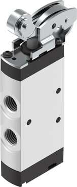 Festo 8047093 roller lever valve VMEF-R-M52-E-G14 Valve function: 5/2 monostable, Type of actuation: mechanical, Width: 20 mm, Standard nominal flow rate: 1200 l/min, Operating pressure MPa: -0,095 - 1 MPa 8047093 on Powermatic Associates