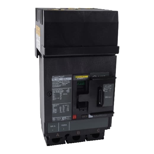 Schneider Electric HLA36100YP PowerPact H I-Line Circuit Breaker,ThermMagn,100A,3P,600V,50kA,Handle Padlock HLA36100YP on Powermatic Associates