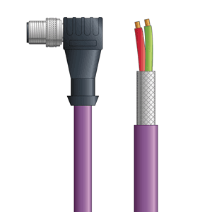 Lapp PB4110101F01 PB4110101F01 - LAPP UNITRONIC® PROFIBUS Cordsets 24 AWG / 1 pair Bus - Violet Polyurethane (PUR) -  M12 Male 90 deg / Wire Leads connectors - 1m PB4110101F01 on Powermatic Associates