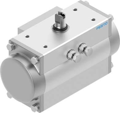 Festo 8066423 semi-rotary drive DFPD-N-20-RP-90-RS30-F04 single-acting, rack and pinion design, connection pattern to NAMUR VDI/VDE 3845 for mounting solenoid valves, position sensors and positioners, standard connection to process valve fitting ISO 5211, NPT control a 8066423 on Powermatic Associates