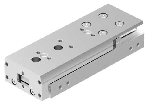 Festo 8078837 mini slide DGST-8-50-E1A Stroke: 50 mm, Piston diameter: 8 mm, Operating mode of drive unit: Yoke, Cushioning: Elastomer cushioning, at both ends, stroke not adjustable, Assembly position: Any 8078837 on Powermatic Associates