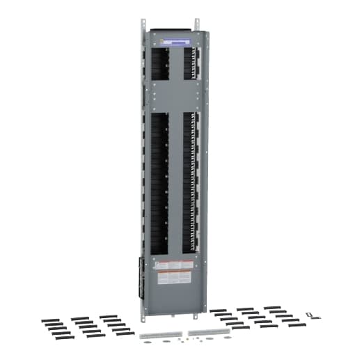 Schneider Electric NF466L2 Square D by Schneider Electric NF466L2 is a panelboard designed for three-phase (3PH-4W) networks, with a rated voltage of 480Y/277Vac and a rated current of 250A. This panelboard interior accommodates up to 66 circuits within its 66-space configuration. It features aluminium busbars and is compatible with aluminium lugs ranging from 6AWG to 350kcmil for both line and neutral connections, ensuring compatibility with a wide range of wiring requirements. NF466L2 on Powermatic Associates
