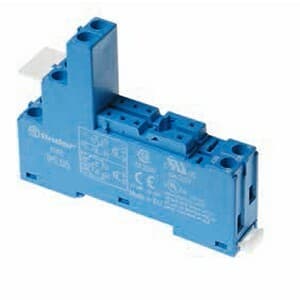 Finder 95.05SPA Finder 95.05SPA is a socket designed for DIN rail or panel mounting, featuring a box-clamp connection type. It supports a rated current of 10A and has a protection rating of IP20. This socket operates with a control voltage that complies with AC specifications and is designed to meet EN61984 standards for output voltage (DC). The power consumption indicator is blue. 95.05SPA on Powermatic Associates