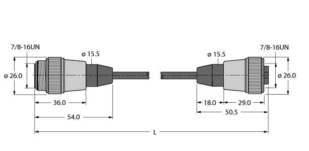 Turck RSM RKM 40-5M RSM RKM 40-5M Turck - RSM RKM 40-5M Actuator and Sensor Cable, Extension Cable RSM RKM 40-5M on Powermatic Associates
