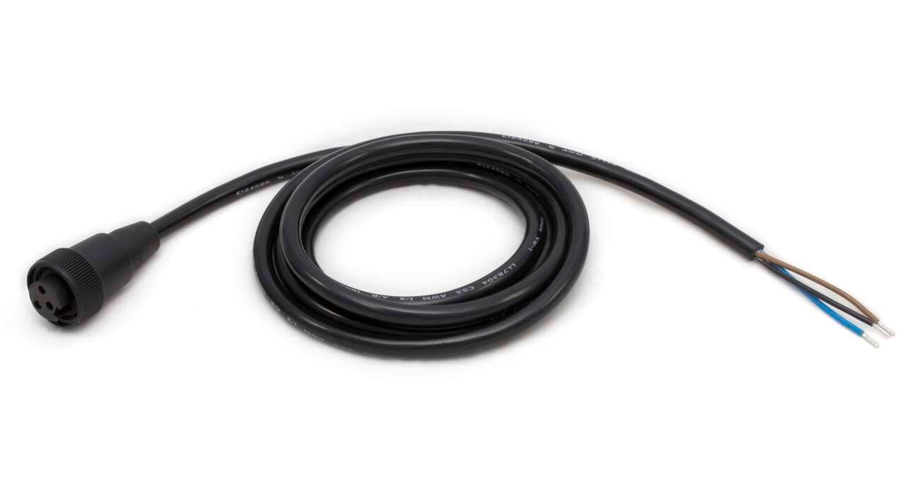 Banner SMICC-306 Cordset: Single Ended 7/8 in; 3-pin Straight Female; 2 m (6.56 ft) 3x18 Black PVC Jacket; Nylon Black Coupling Nut SMICC-306 on Powermatic Associates