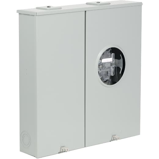 Schneider Electric RCM200SL Square D by Schneider Electric RCM200SL is a Combination Service Entrance Device (CSED) designed for surface mounting. It features a ringless meter socket with a lever bypass, facilitating metering main functions. The device is rated for a current of 200A and includes lugs for both ground and line connections. Its dimensions are H610mm x W611mm x D125mm (H24" x W24.04" x D4.94"). RCM200SL on Powermatic Associates