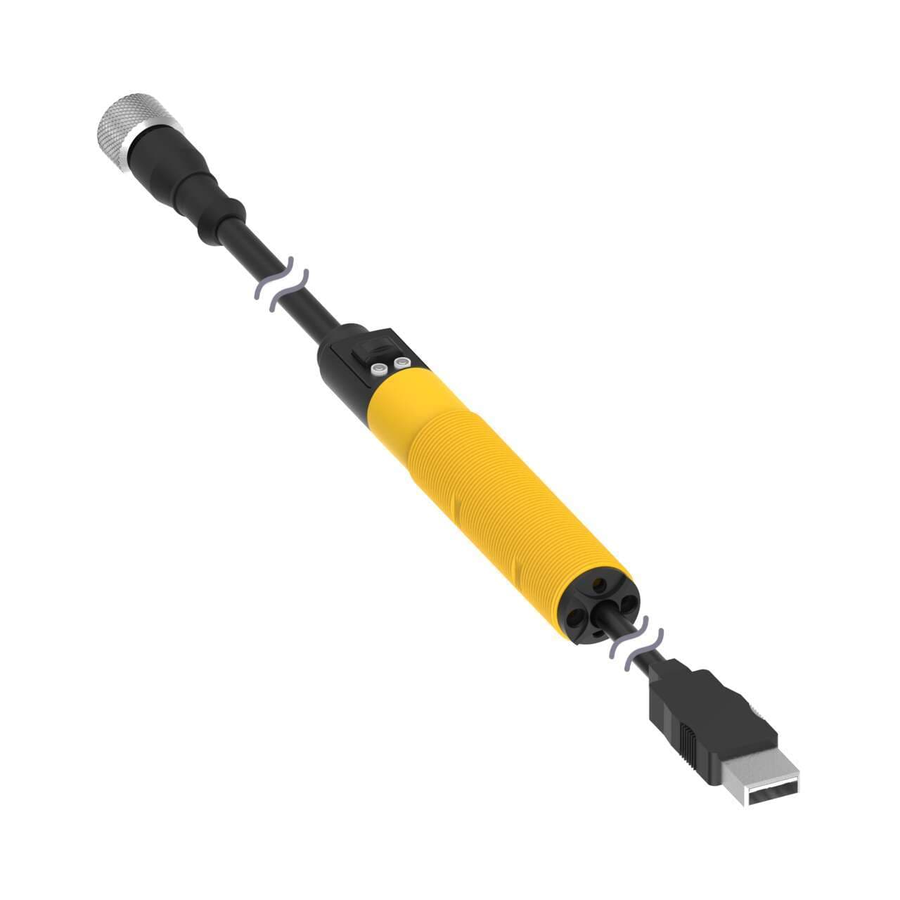 Banner MQDC-506-USB Converter Cable USB to Banner 1-WIRE; 5-pin M12; For Banner Pro Series; 0.7 m USB Cable; 1 m M12 Cable MQDC-506-USB on Powermatic Associates