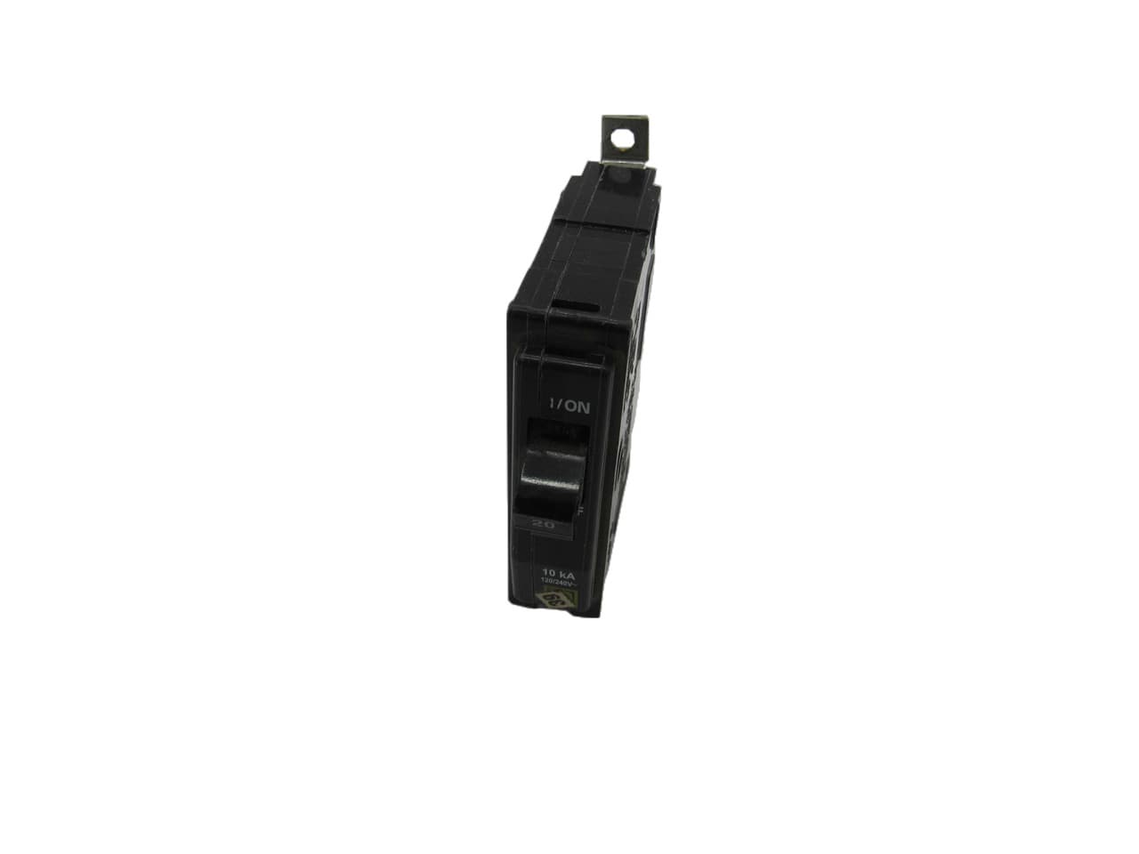 Schneider Electric QOB120 Square D by Schneider Electric QOB120 is a Miniature Circuit Breaker (MCB) designed for bolt-on mounting. It features a rated current of 20A and accommodates a bolt-on connection type. This MCB is compatible with a voltage rating of 48Vdc and 120/240Vac, and it can handle wire sizes from 14-8AWG (1 cable Al/Cu). The QOB120 is a single-pole circuit breaker with a short circuit breaking rating of 10kA at 240Vac and 5kA at 48Vdc. It is equipped with press plate type terminals. QOB120 on Powermatic Associates