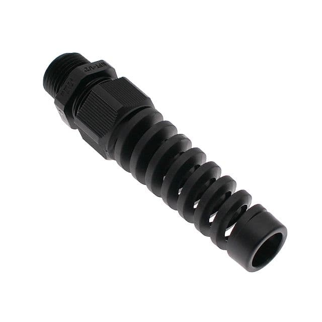Mencom PCG-1/2E-BS .5-NPT, Plastic Gland, With Flex Strain Relief, Black, 0.512 - 0.708 PCG-1/2E-BS on Powermatic Associates