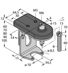 Turck BTS-DSU35-ZF07-M8 BTS-DSU35-ZF07-M8 Turck - BTS-DSU35-ZF07-M8 Accessories, Mounting kit for manual valves BTS-DSU35-ZF07-M8 on Powermatic Associates
