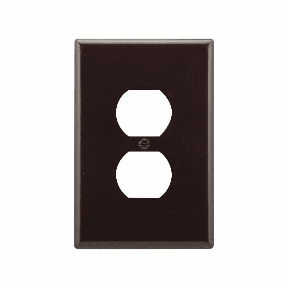 Eaton 2142B-BOX 2142B-BOX Eaton - Eaton Duplex receptacle wallplate, Brown, Duplex receptacle Cutout, Thermoset, Single- gang, Oversize, ED Box 2142B-BOX on Powermatic Associates