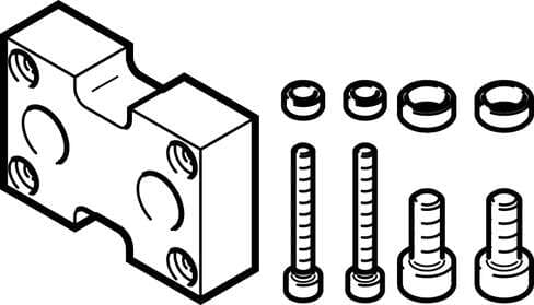 Festo 1731604 adapter kit DHAA-G-Q11-25-B8-35 Assembly position: Any, Corrosion resistance classification CRC: 2 - Moderate corrosion stress, Mounting type: (* With through-hole and screw, * with centring sleeve), Materials note: Conforms to RoHS, Material adapter plat 1731604 on Powermatic Associates
