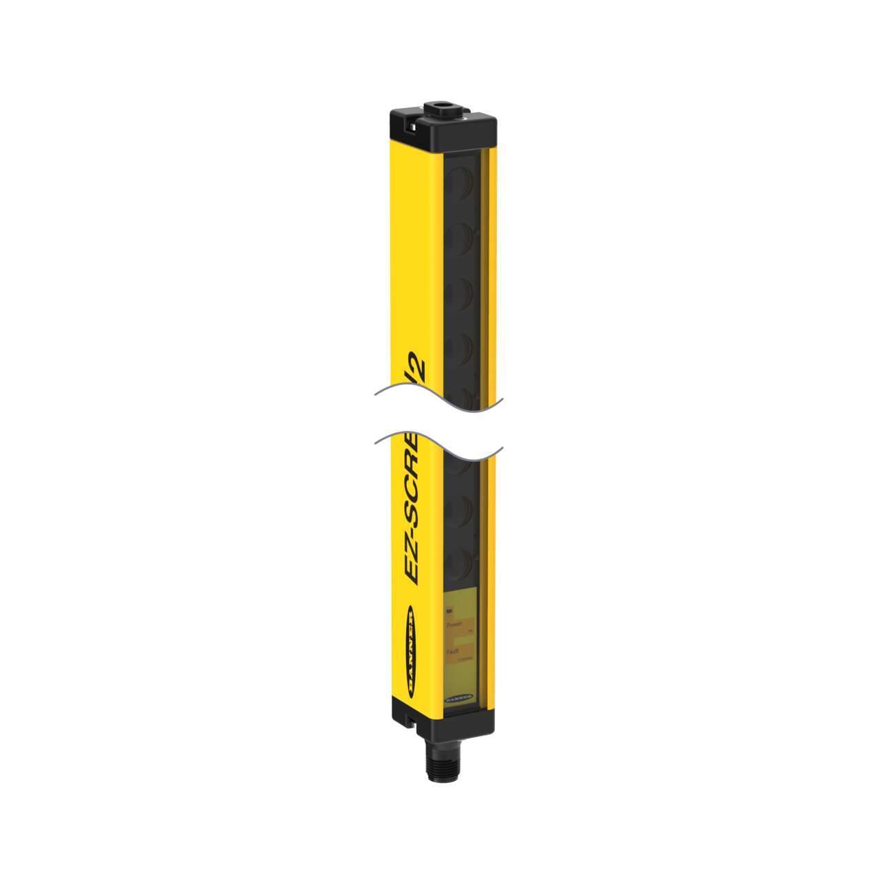 Banner LS2HDVAE30-450Q8 EZ-SCREEN Type 2 Heavy Duty V-series; Emitter; Resolution: 30 mm; Range: 4 m (13 ft); Defined Area: 450 mm (17.7 in); Housing: Yellow; 8-pin M12 Integral QD LS2HDVAE30-450Q8 on Powermatic Associates