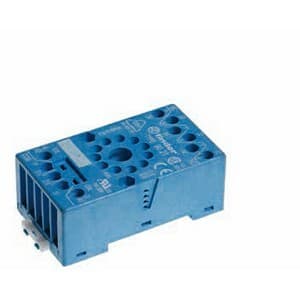 Finder 90.21SMA Finder 90.21SMA is a socket designed for DIN rail or panel mounting, featuring a box-clamp connection type. It supports a rated current of 10A and adheres to the EN61984 standard for output voltage (DC). The control voltage operates on AC, and the product is identified by its blue power consumption indicator. 90.21SMA on Powermatic Associates