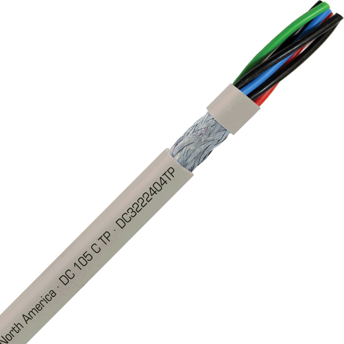 SAB DC3222404TP DC 105 C TP - 24 AWG/4pr, shielded flexible oil resistant data pair cable, UL, CSA, CE, RoHS DC3222404TP on Powermatic Associates