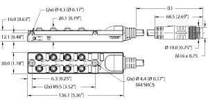 Turck TB-8M8Z-4-0.3-BSM19 TB-8M8Z-4-0.3-BSM19 Turck - TB-8M8Z-4-0.3-BSM19 Junction Box - Actuator/Sensor, 8-port, M8 snap, 4 pole I/O port with cable homerun TB-8M8Z-4-0.3-BSM19 on Powermatic Associates