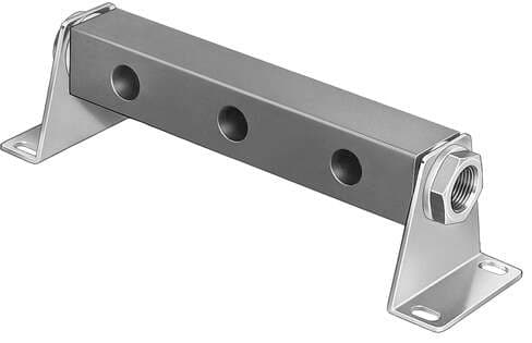 Festo 9189 supply manifold PAL-5-1/4-3 Max. number of valve positions: 3, Product weight: 405 g, Mounting type: With mounting bracket, Pneumatic connection, port  1: G3/8, Materials note: Conforms to RoHS 9189 on Powermatic Associates