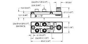 Turck TB-4M8M-3-FS8 TB-4M8M-3-FS8 Turck - TB-4M8M-3-FS8 M8 x 1 I/O port with M12 homerun TB-4M8M-3-FS8 on Powermatic Associates