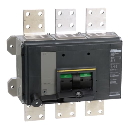 Schneider Electric RGF36160 Square D by Schneider Electric RGF36160 is a Molded Case Circuit Breaker (MCCB) designed for mounting on a plate and connects via busbar. It is part of the PowerPact RGF sub-range, with a rated current of 1600A and a rated voltage of 600V AC. This 3-pole MCCB features long-time (fixed) and instantaneous protection functions, with a trip current rating of 1600 AT and a frame current rating of 3000 AF. Its short circuit breaking rating is specified as 65kA at 240Vac, 35kA at 480Y/277Vac and 480Vac, and 18kA at 600Y/347Vac and 600Vac. All three poles are protected, and it utilizes an ET1.0I (LI) Electronic trip unit type. RGF36160 on Powermatic Associates