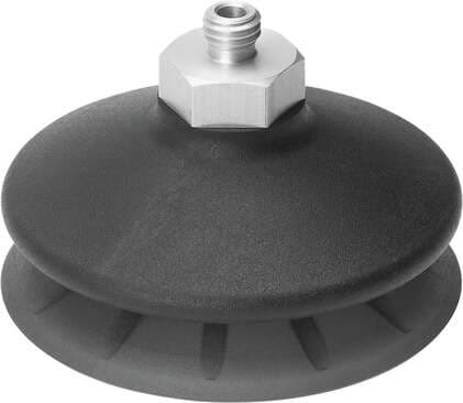 Festo 525997 suction cup ESS-80-BT-M10 easily interchangeable, Height compensator for suction-cup holder: 10,5 mm, Min. workpiece radius: 100 mm, Nominal size: 2,5 mm, suction cup diameter: 80 mm, suction cup volume: 59,1 cm3 525997 on Powermatic Associates