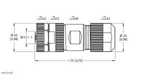 Turck RK56PK-S-0 RK56PK-S-0 Turck - RK56PK-S-0 Power Field Wireable, Field-Wireable Connector, Female Connector M12 × 1, Straight RK56PK-S-0 on Powermatic Associates