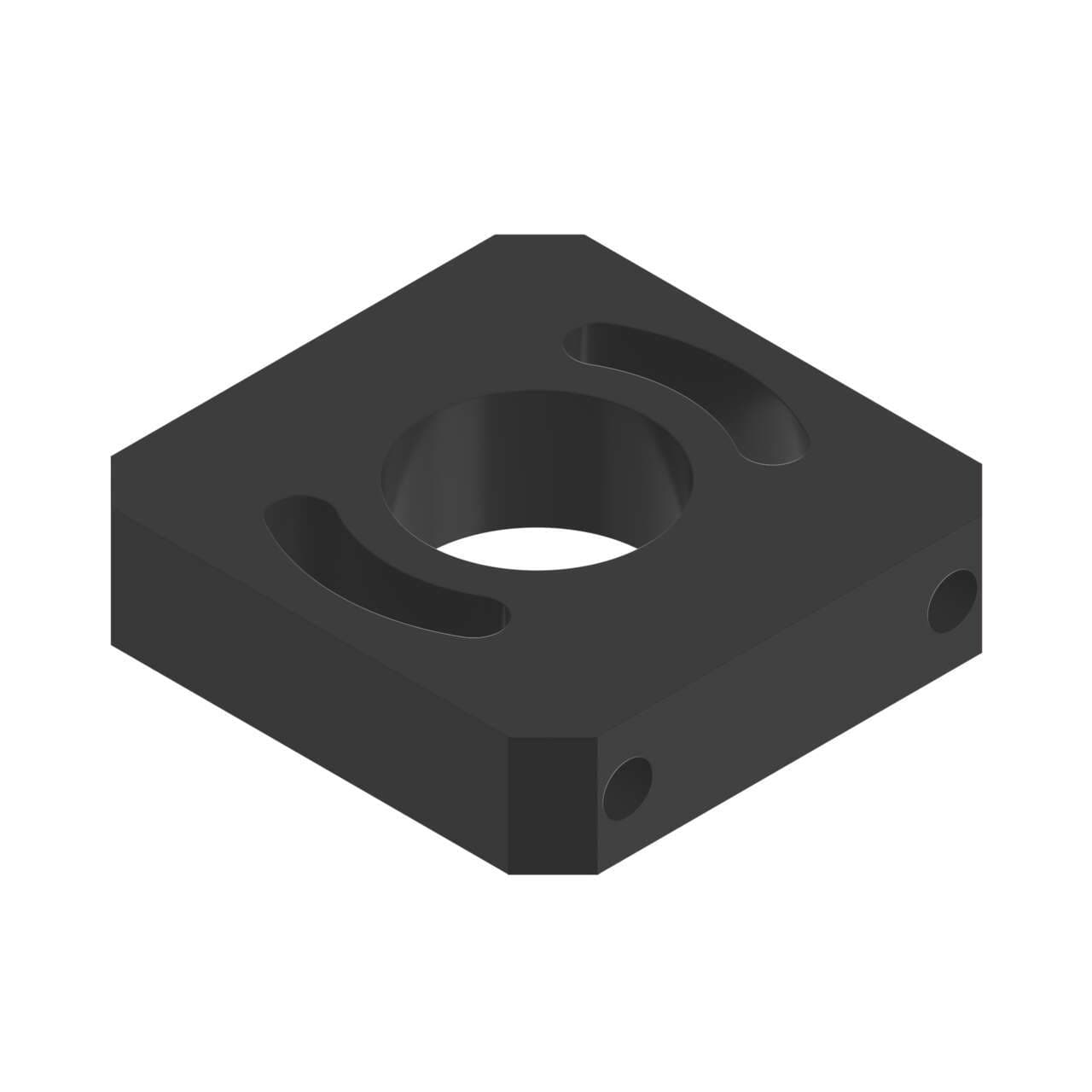 Banner USMB-8 EZ Screen Type 2 Replacement Part; Mounting Plate for 90 Degree Sensor Direction; Black Anodized Aluminum; User Needs to Supply Two M4 Screws for Through-Hole Mounting; Qty: 1 USMB-8 on Powermatic Associates
