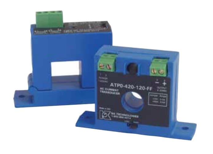 NK Technologies ATP3-420-24U-FL Powered Current Transducer, Solid-Core, 24 VAC/VDC Powered, 0-375, 0-500 & 0-750 Amp Ranges, Base Terminals,  4-20 mA ATP3-420-24U-FL on Powermatic Associates