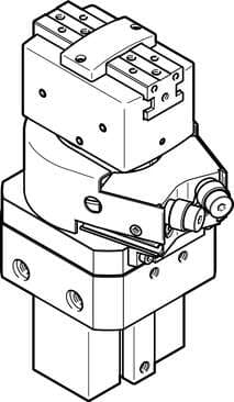 Festo 1187961 swivel/gripper unit HGDS-PP-20-P-A-B With flexible cushioning Size: 20, Rotation angle adjustment range: 0 - 210 deg, Stroke per gripper jaw: 7 mm, Max. angular gripper jaw backlash ax,ay: 0,1 deg, Max. gripper jaw backlash Sz: 0,02 mm 1187961 on Powermatic Associates