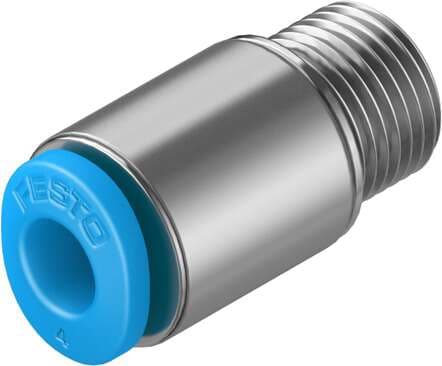 Festo 183738 push-in fitting QSM-M7-1/8-I-U-M male thread with internal hexagon socket. Size: Mini, Nominal size: 0,079 ", Type of seal on screw-in stud: Sealing ring, Assembly position: Any, Container size: 1 183738 on Powermatic Associates