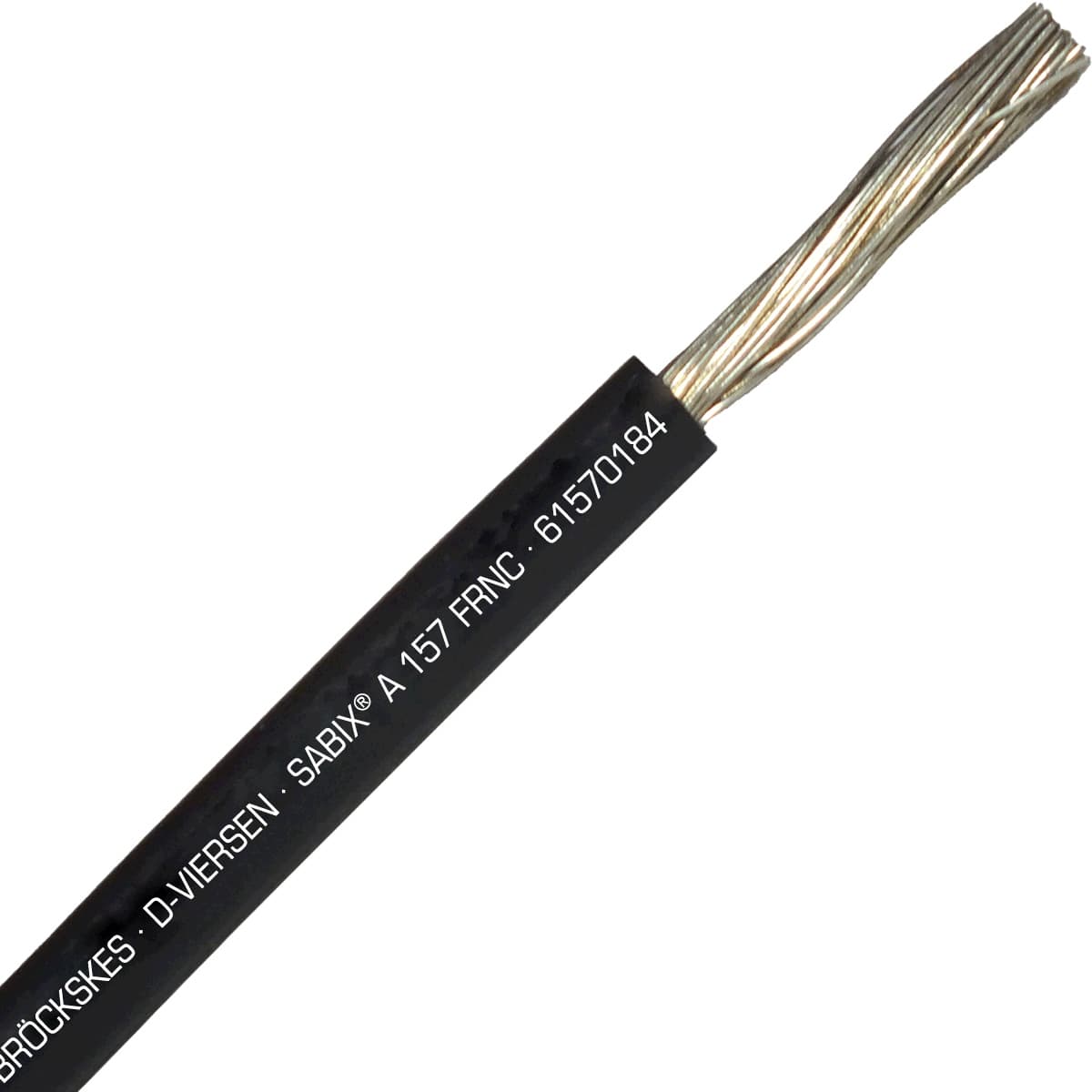 SAB 61570184 SABIX A 157 FRNC - 14 AWG/1c, flame retardant halogen-free 1000V black hook-up wire, UL, CE, RoHS 61570184 on Powermatic Associates