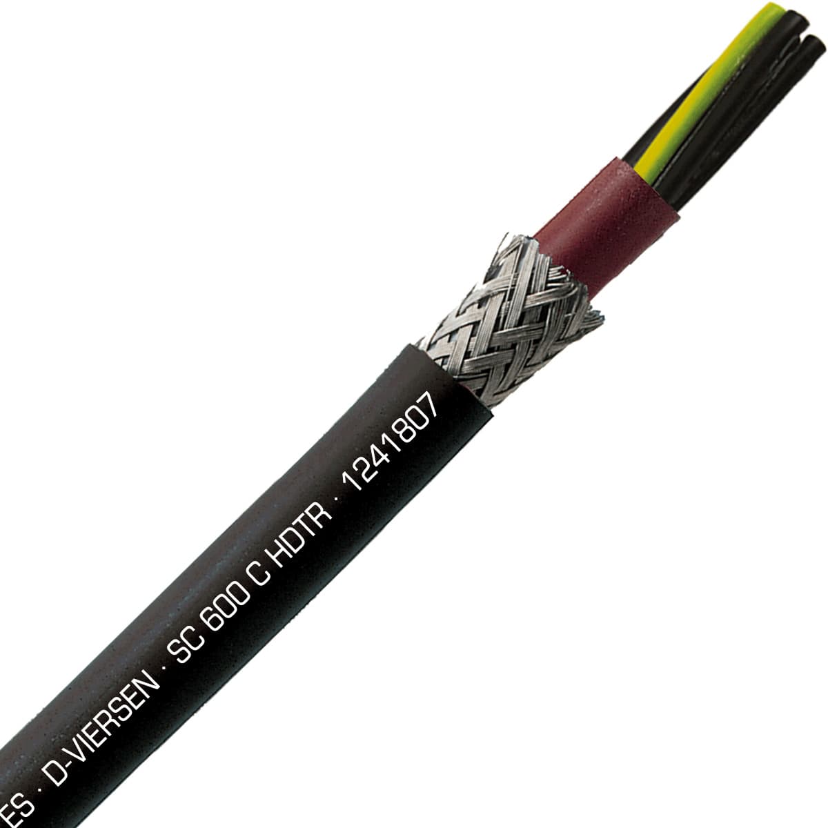 SAB 1241807 SC 600 C HDTR - 18 AWG/7c, shielded halogen free high temperature silicone cable, UL, CSA, CE, RoHS 1241807 on Powermatic Associates