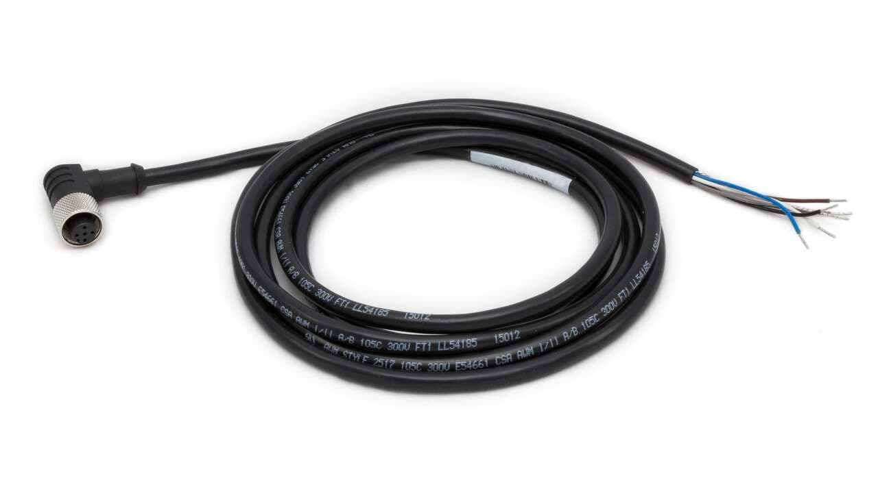 Banner MQDEC2-550RA Cordset: Single Ended M12; 5-pin Right Angle Female Connector; 15 m 5x22 Shielded Black PVC Jacket; Nickel-Plated Brass Coupling Nut MQDEC2-550RA on Powermatic Associates