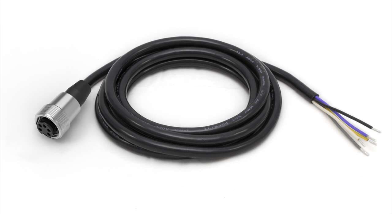 Banner MBCCL-515 Cordset: Single Ended 7/8 in; 5-pin Straight Female; 5 m (16.4 ft) 5x18 Black PVC Jacket; TPV Black; Nickel-Plated Brass Coupling Nut MBCCL-515 on Powermatic Associates