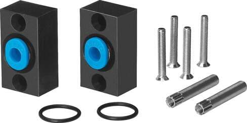 Festo 526321 connection kit PBL-QS4-D-MICRO For D-Micro series device functions LR, LF, LFR, LOE and FRC 526321 on Powermatic Associates