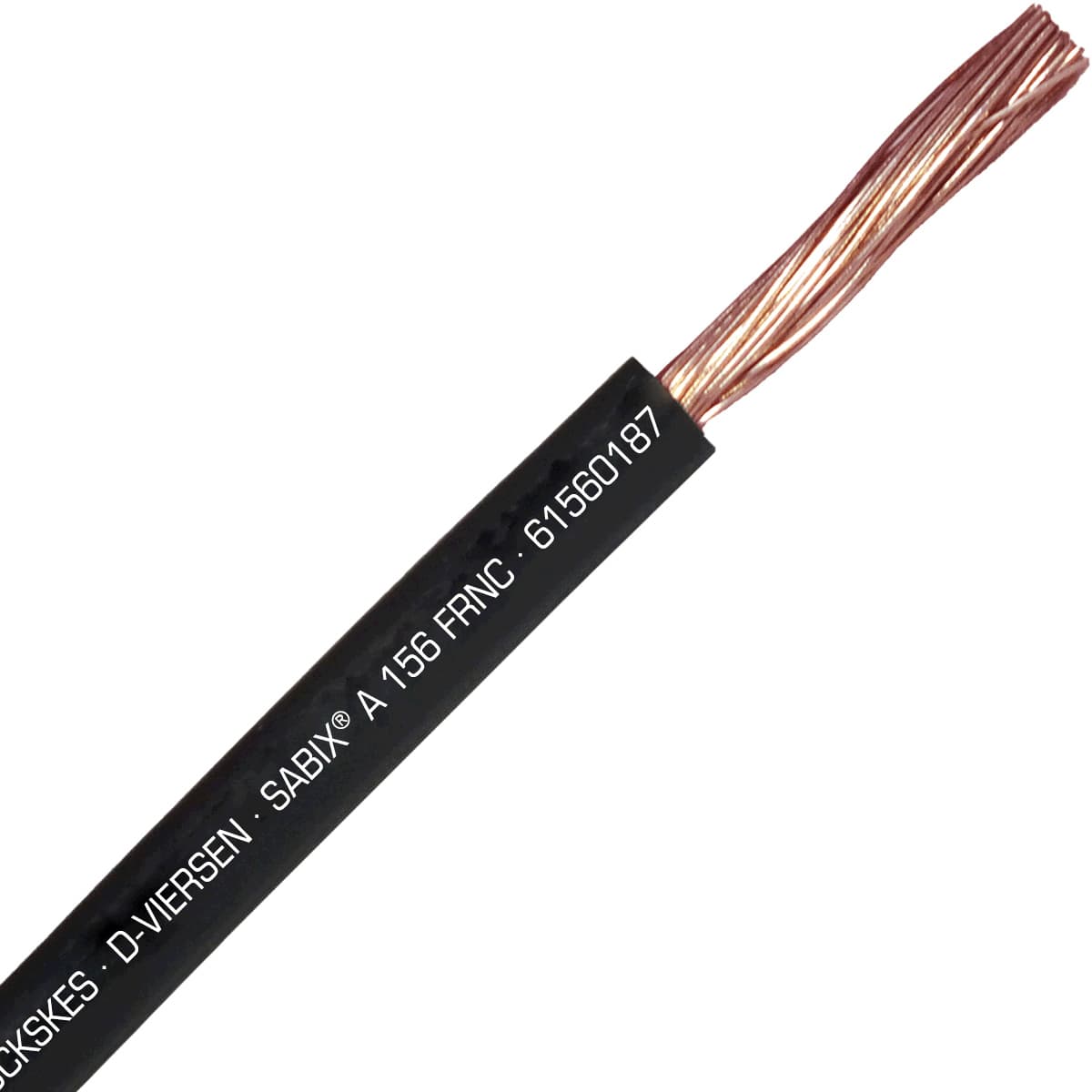 SAB 61560187 SABIX A 156 FRNC - 10 AWG/1c, flame retardant halogen-free 750V black hook-up wire, CE, RoHS 61560187 on Powermatic Associates