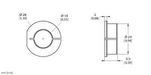 Turck RA2-QR24 RA2-QR24 Turck - RA2-QR24 Accessories, Adapter Sleeve, For Encoders RI-QR24 RA2-QR24 on Powermatic Associates