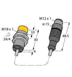 Turck NI10-G18K-AP6X-0.2-RS4T NI10-G18K-AP6X-0.2-RS4T Turck - NI10-G18K-AP6X-0.2-RS4T Inductive Sensor NI10-G18K-AP6X-0.2-RS4T on Powermatic Associates