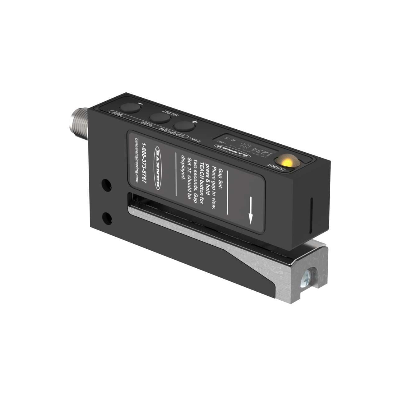 Banner SLU4-PN-Q8 Banner SLU4-PN-Q8 - SLU4 Series: Ultrasonic Label Sensor; Slot width: 4 mm; Input: 12-30 V dc; Output: Bipolar: 1 NPN; 1 PNP; 5-pin M12 Integral QD SLU4-PN-Q8 on Powermatic Associates