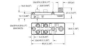 Turck TB-4M8M-4-FS12 TB-4M8M-4-FS12 Turck - TB-4M8M-4-FS12 M8 x 1 I/O port with M12 homerun TB-4M8M-4-FS12 on Powermatic Associates