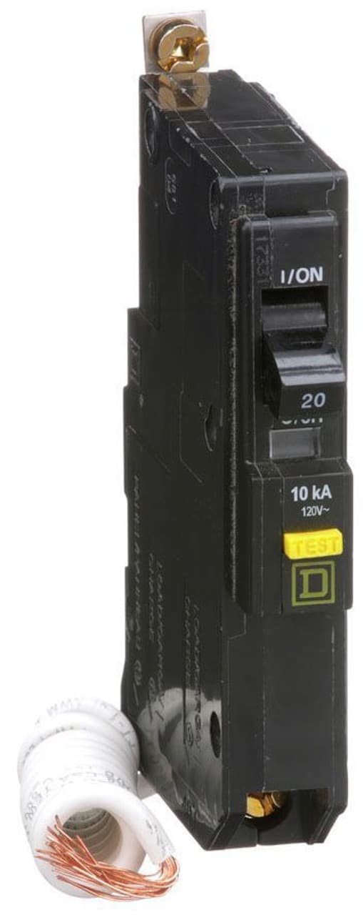 Schneider Electric QOB120GFI Square D by Schneider Electric QOB120GFI is a Ground Fault Interrupter (GFI) Miniature Circuit Breaker (MCB) designed for bolt-on mounting. It features a rated current of 20A with a bolt-on connection type and operates at a rated voltage of 120 V AC. This MCB accommodates a cross-section of 14-8AWG (1 cable Al/Cu) and is equipped with 1 pole. It has a residual current sensitivity of 6mA / 0.006 and offers ground fault protection. The short circuit breaking rating stands at 10kA (120Vac), and it utilizes press plate type terminals for connections. QOB120GFI on Powermatic Associates