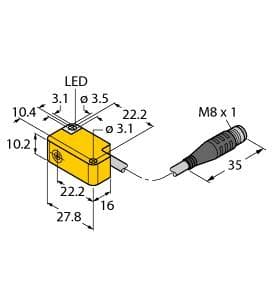 Turck BI2-Q10S-AZ31X-0.2-PSG3F BI2-Q10S-AZ31X-0.2-PSG3F Turck - BI2-Q10S-AZ31X-0.2-PSG3F Inductive Sensor BI2-Q10S-AZ31X-0.2-PSG3F on Powermatic Associates