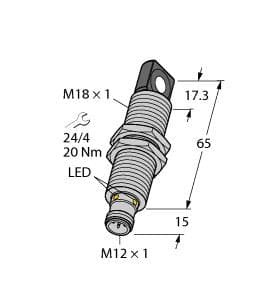 Turck RU40L-M18MS-UN8X2-H1151 RU40L-M18MS-UN8X2-H1151 Turck - RU40L-M18MS-UN8X2-H1151 Ultrasonic Sensor, Retroreflective Sensor RU40L-M18MS-UN8X2-H1151 on Powermatic Associates