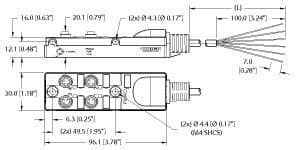 Turck TB-4M8Z-3P2-1 TB-4M8Z-3P2-1 Turck - TB-4M8Z-3P2-1 Ø 8 mm, I/O Slot with Integral Homerun Cable TB-4M8Z-3P2-1 on Powermatic Associates