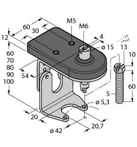 Turck BTS-DSU35-ZF04-M5 BTS-DSU35-ZF04-M5 Turck - BTS-DSU35-ZF04-M5 Accessories, Mounting kit for manual valves BTS-DSU35-ZF04-M5 on Powermatic Associates
