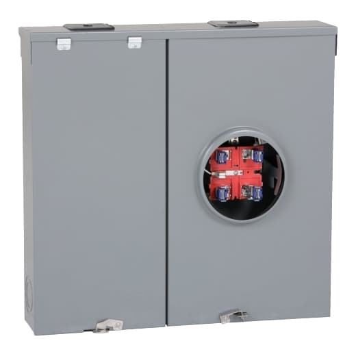 Schneider Electric RC200SFMG Square D by Schneider Electric RC200SFMG is a Combination Service Entrance Device (CSED) designed for surface mounting. It features a ringless meter socket without a bypass and supports a rated current of 200A. The connection type for both ground and line is through lugs. The dimensions of this device are H585mm x W611mm x D119mm (H23.03" x W24.04" x D4.67"). RC200SFMG on Powermatic Associates