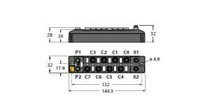Turck TBEN-S1-8DXP TBEN-S1-8DXP Turck - TBEN-S1-8DXP Compact Multiprotocol I/O Module for Ethernet, 8 Universal Digital Channels, Configurable as PNP Inputs or 2 A Outputs TBEN-S1-8DXP on Powermatic Associates
