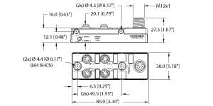 Turck TB-4M8Z-4-FS12 TB-4M8Z-4-FS12 Turck - TB-4M8Z-4-FS12 M8 snap, 4 pole I/O port with M12 homerun TB-4M8Z-4-FS12 on Powermatic Associates